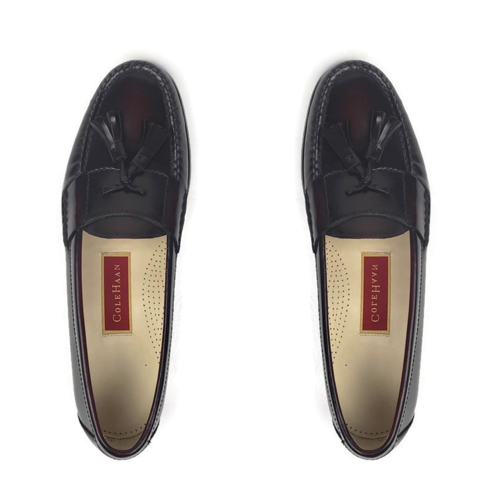 Cole Haan Pinch Tassel Loafers Size 9 B Burgundy - Picture 7 of 12